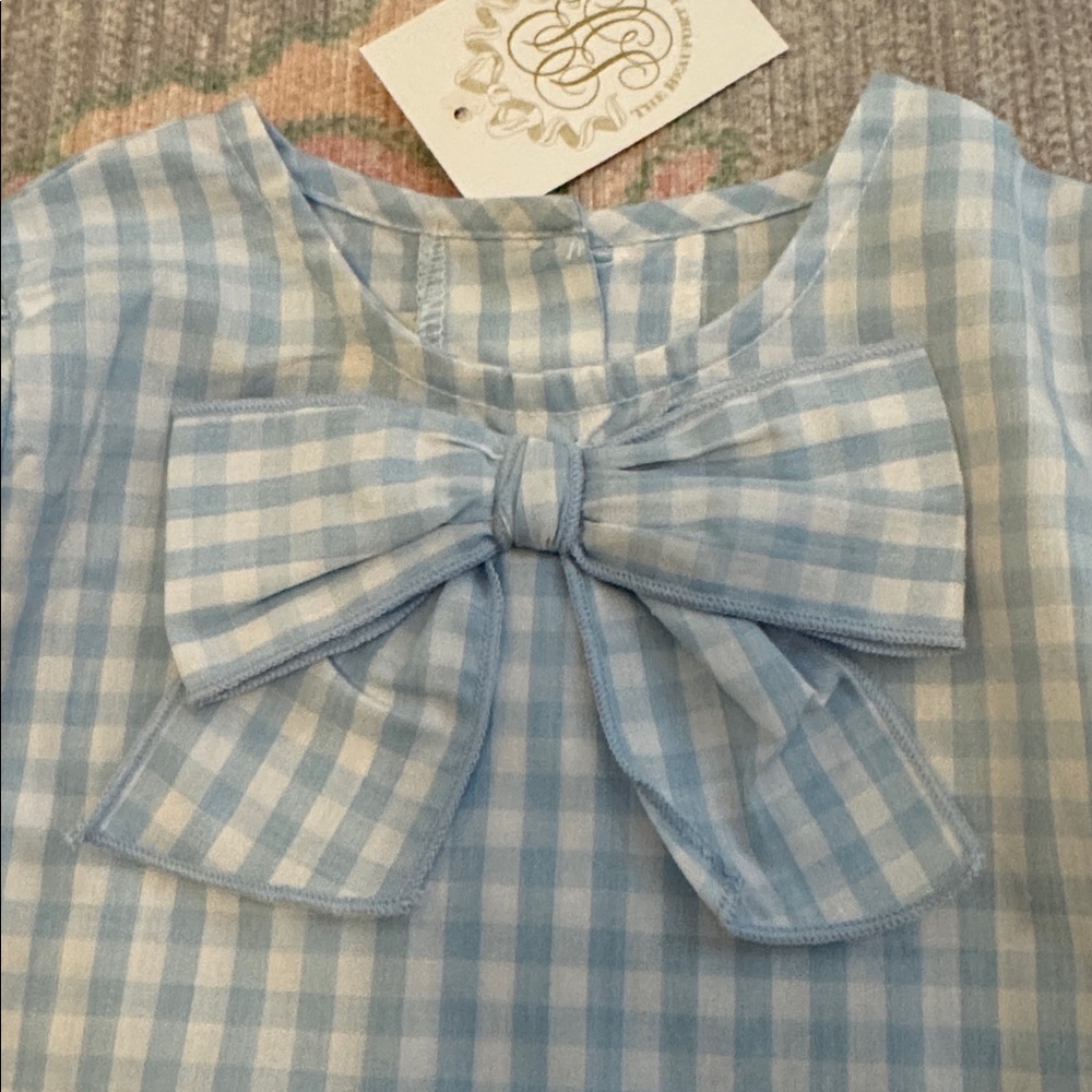 The Beaufort Bonnet Company Light Blue Gingham Blouse (3T) - Picture 2 of 4